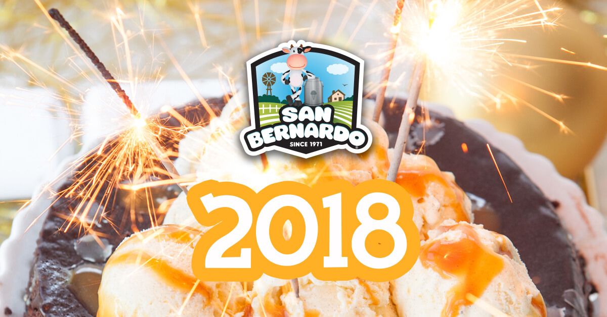 HeladosSB's tweet photo. Feliz Año Nuevo a Todos desde todos nosotros en San  Bernardo! #HeladosSB #2018 https://t.co/mT3MDOSpsJ