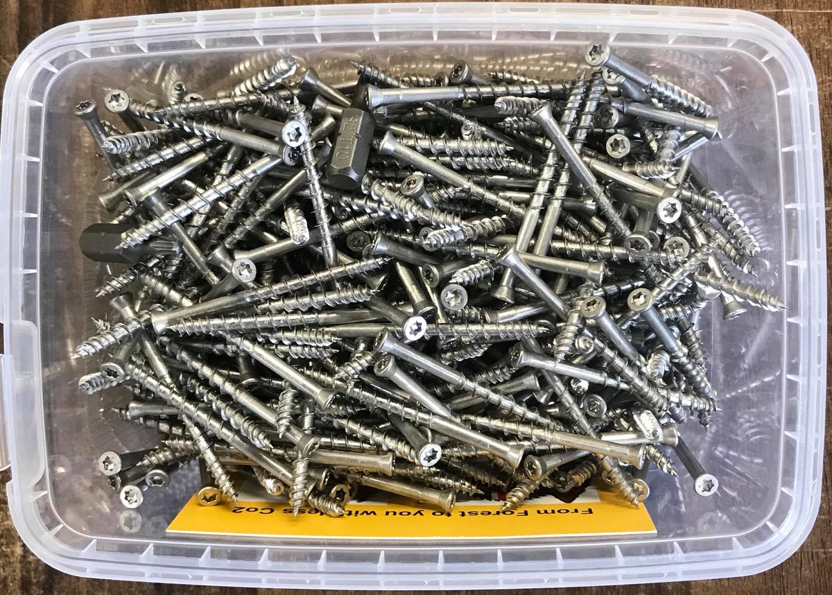 Co2Grandis's tweet photo. Cladding/Decking/Flooring Stainless Steel Screws
https://t.co/GVZ96h66GB
#timber #cladding #codelevel6 #timbercladding #cedar #bridgwater #taunton 
#yeovil #Bristol #co2timber https://t.co/JnaDUiXIPI
