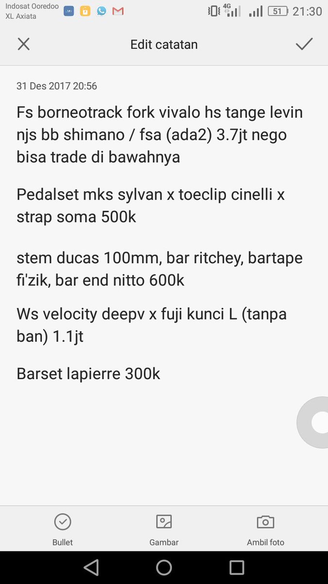 Ociiet's tweet photo. Wts part sisa perang di pict
Line : ka.git, wa : 085779126176
Jakarta kelapa gading #fnfjb @fix_fixed @LUTFIEJAYACYCLE https://t.co/IjVjO7n3Qo
