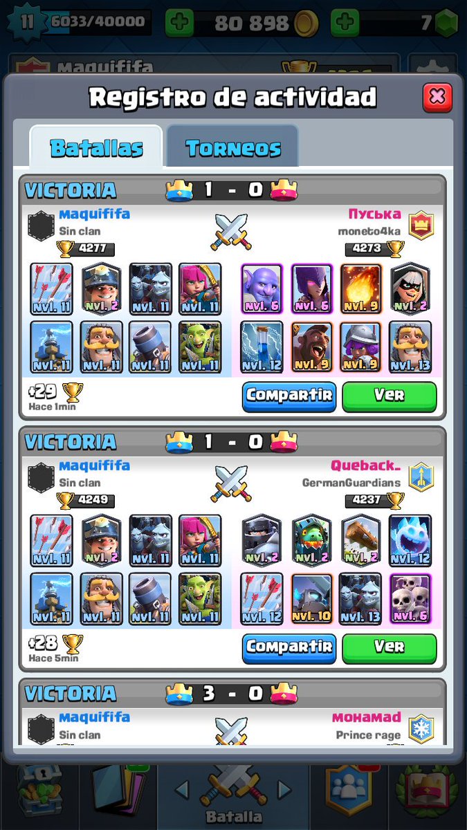 Ha costado pero por fin combatientes 2 en mi segunda temporada. Gracias por el mazo crack <a href="/Villicr/">Alejandro villi🇪🇸🦇</a>. 
Pd: menuda diferencia en el nivel de cartas de todas las partidas.