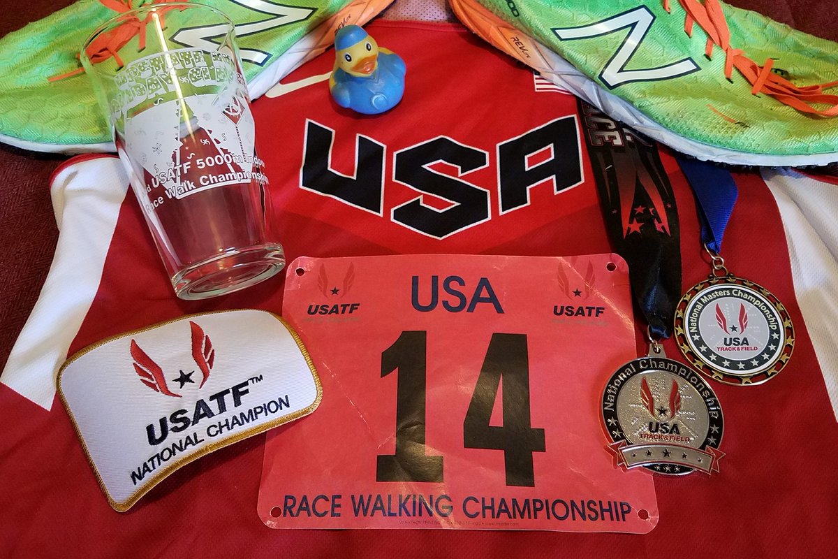 dswarts's tweet photo. 2017 US Indoor 5,000m #RaceWalk Champs, Rochester, NY (12/30)... 2nd o/a, #USATFmasterstrack WIN #40.
#OneWorldDuck #JacksonHighVikings #EMUalumni #EMUtrack #RunJackson #RunMichigan @JacksonCitPat @MLive @USAMastersTrack @USATFMichigan @EMUAlumni #NewBalance #NeedShoes #SponsorMe https://t.co/jOrSUacOVO