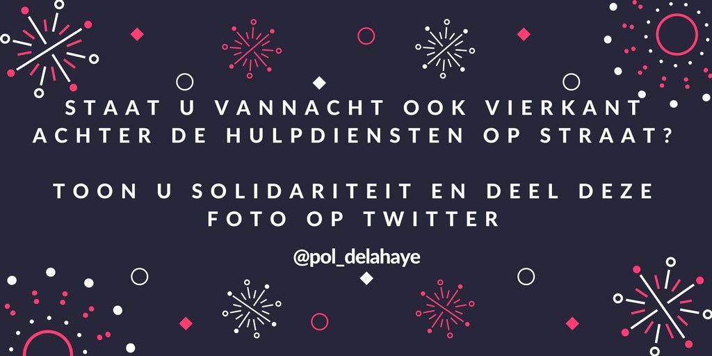 POL_DelaHaye's tweet photo. Staat u vannacht ook vierkant achter de hulpdiensten op straat? Toon u solidariteit en deel deze foto op Twitter. #RT 

#veilighulpverlenen #nederland 
#Oudjaarsnacht https://t.co/zxvBfEJMjF