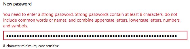 Agent241's tweet photo. @PWTooStrong Why, @Microsoft, can I not use strong passwords like "zestful ones will shunt below these parodies before those oddities"?! https://t.co/Xlv6fQN1qQ