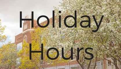 The Library will be open normal hours on Sunday, December 31st (1pm-5pm). The Library will be closed on Monday, January 1st.