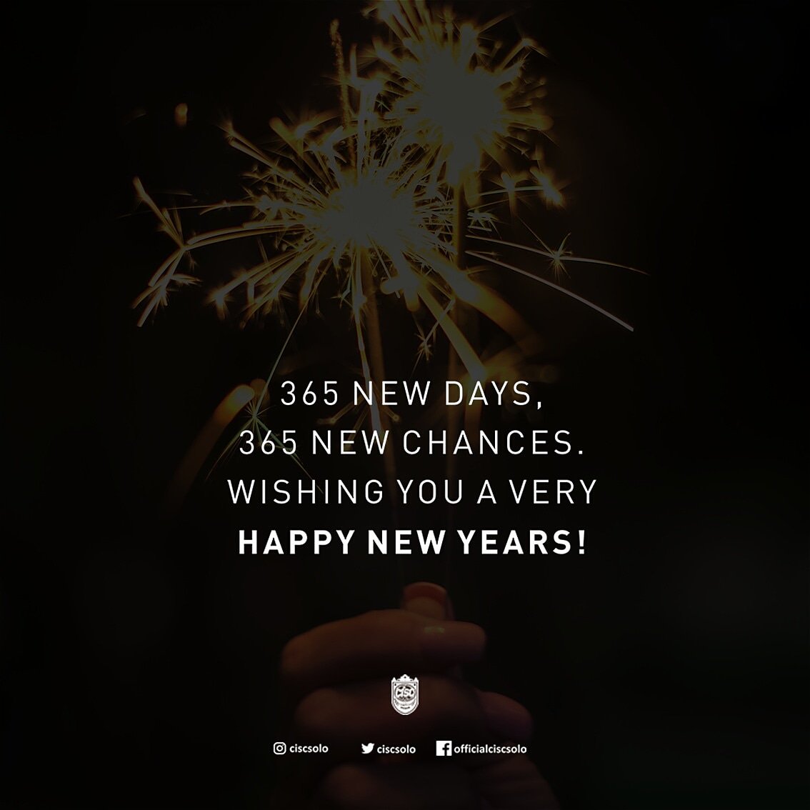 365 new days, 365 chances. wishing you a very happy new years!
