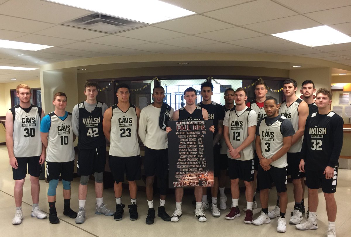 WalshCavsHoops's tweet photo. Proud of our guys for taking care of business in the classroom this past semester! Team GPA of 3.4 deserves an A➕➕ 👏🏼👏🏼 Great job fellas! 📚📖✏️ #StudentAthletes https://t.co/aNeE7qLmkK