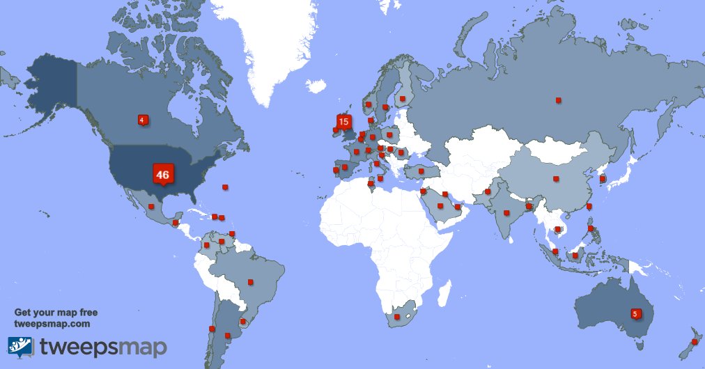 Interrnetfriend's tweet photo. My followers live in USA (46%), UK.(15%)... Get your map: https://t.co/0M4YJ8z64B https://t.co/25RkodYbr4