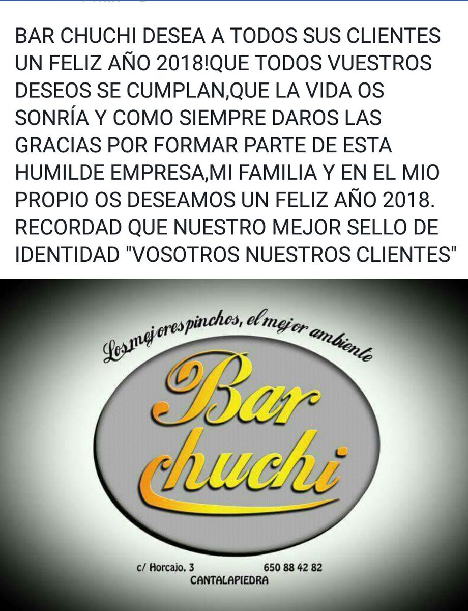 chuchiperez5's tweet photo. FELIZ AÑO 2018. https://t.co/78qmJ7ILZz