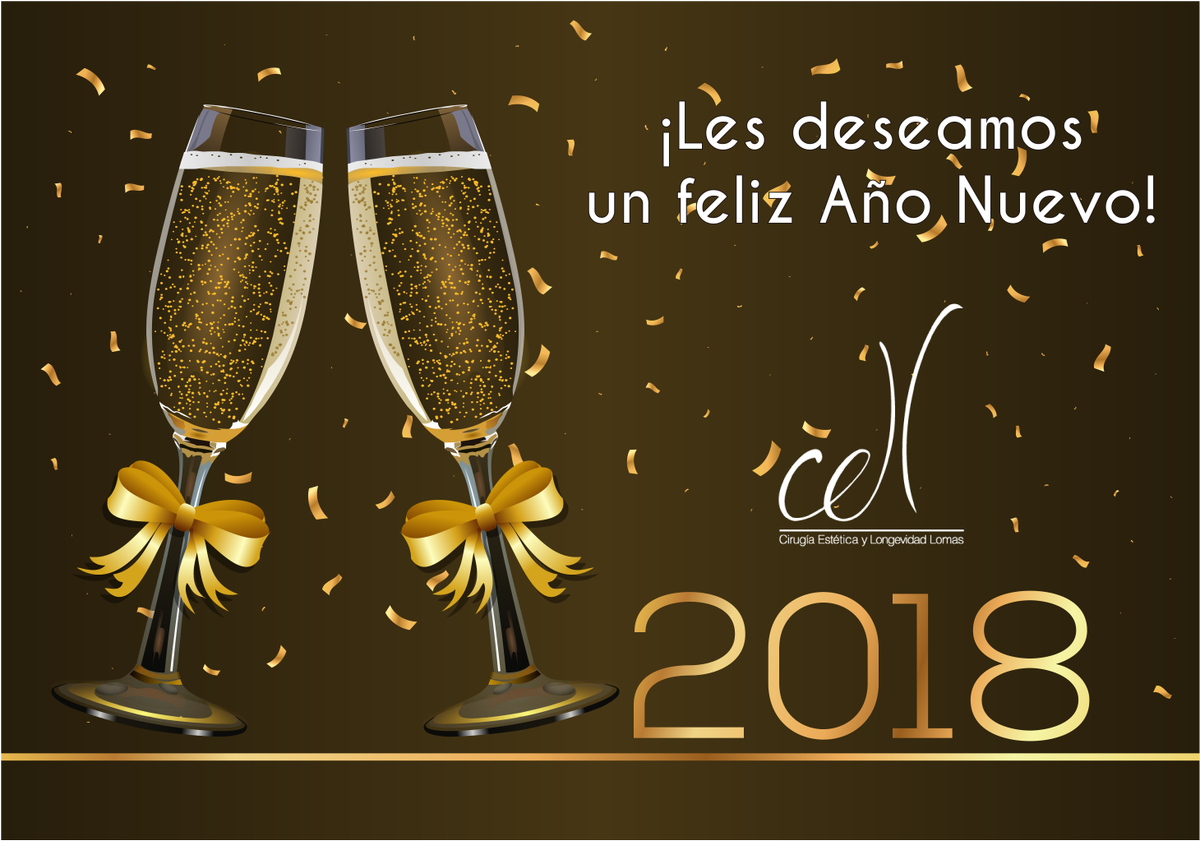 Cellmx's tweet image. ¡Clínica Cell les desea un Feliz Año!
