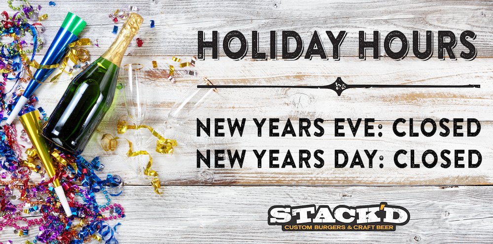 stackdshadyside's tweet photo. We are CLOSED today &amp; tomorrow for the holiday! We wish you all a safe &amp; happy new year! #stackdpgh https://t.co/R3UiZbs4rg