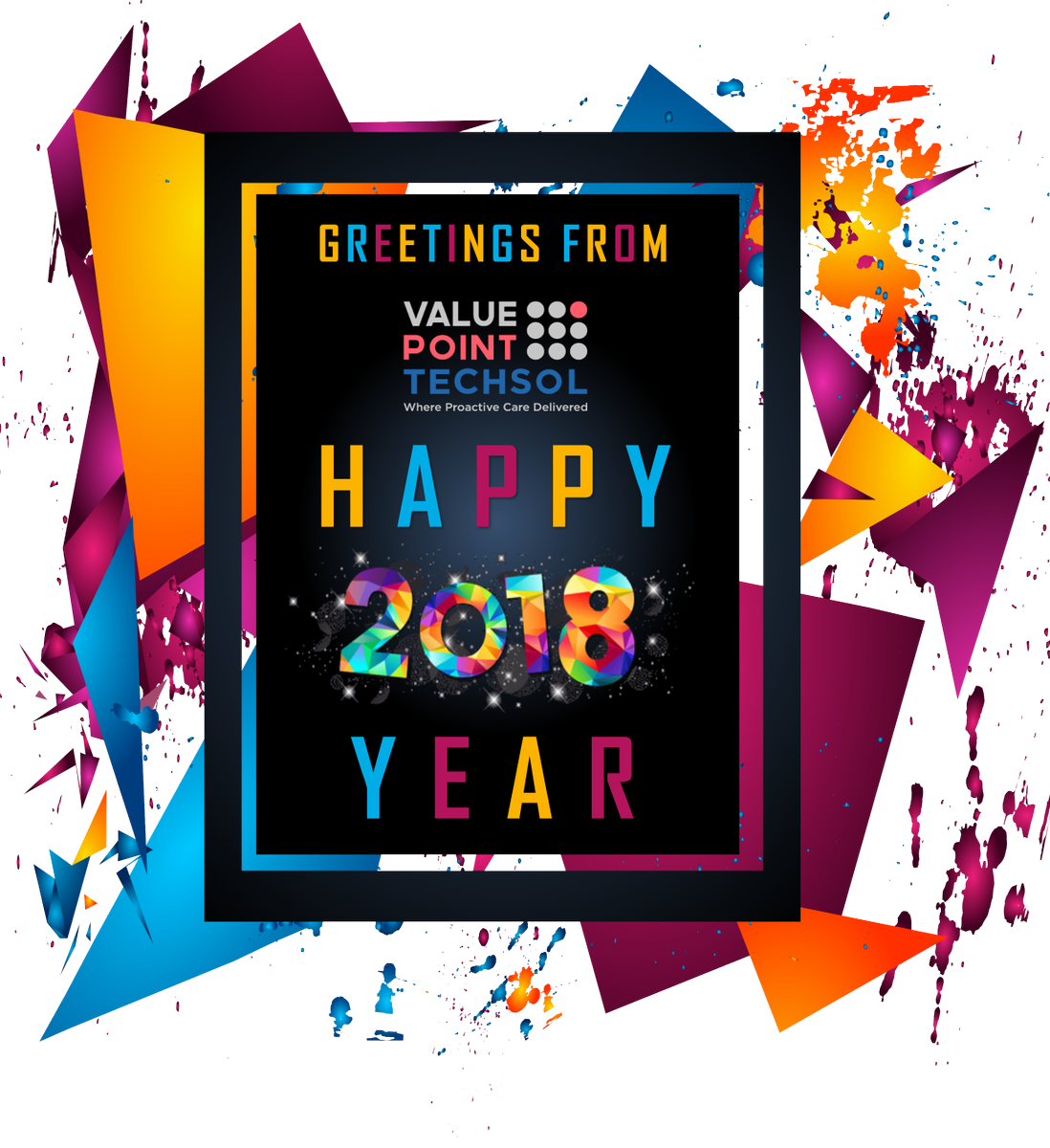 VPTECHSOL's tweet photo. #VPTSTEAM WISHES YOU ALL A HAPPY 2018 YEAR!!
As the new year renews all the happiness and good tidings, hope the joyful spirit keeps glowing in your heart forever 🎇🎆✨🎉🎊
#Welcome2018  #HAPPYNEWYEAR #VPTECHSOL #VPTS2018 #HAPPY2018 https://t.co/KdU0mJ7Rat