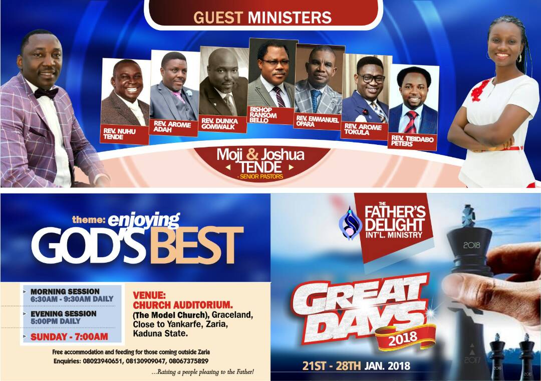 Great Men Start the Year in Great Days.  Be a part of this meeting.