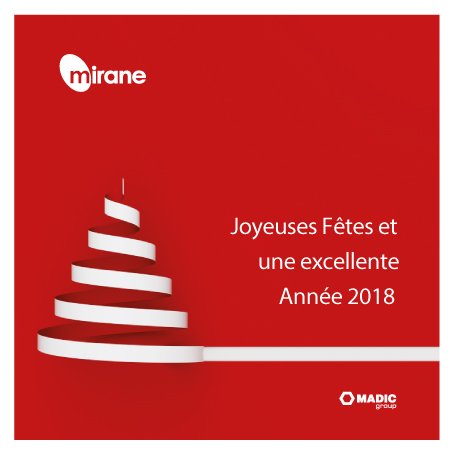 MiraneDooh's tweet photo. Toute l'équipe #Mirane vous souhaite ses #MeilleursVœux pour 2018 et à l'année prochaine ! #HappyNewYear #Reveillon2018 🎊🥂 https://t.co/erqw5FSH7K