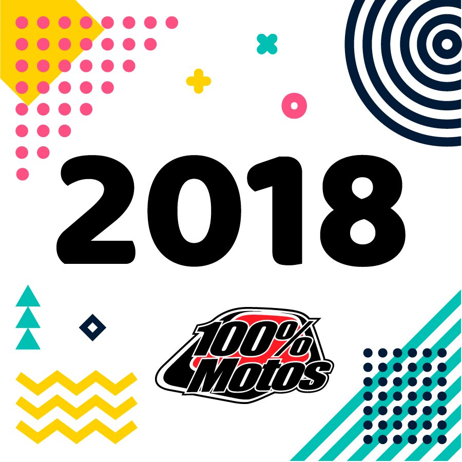 El equipo de 100x100motos les desea un #Feliz2018.
¡Felicidades! 🎉