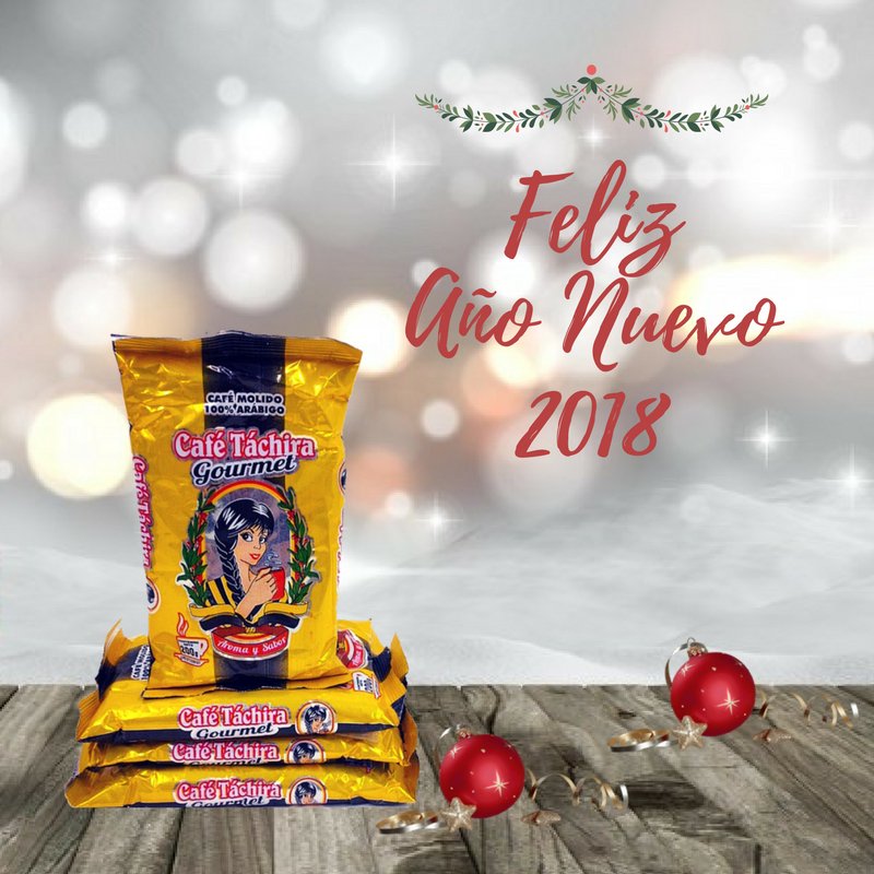 CafeTachira's tweet photo. La familia Café Táchira ☕les desea un prospero año nuevo,  que esté lleno de bendiciones, paz, armonía y mucho café 🍾🥂 https://t.co/USPgzaERZW