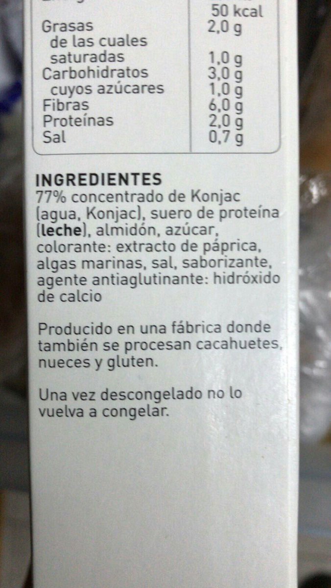 veganoyo's tweet photo. Las gambas vegetarianas, de La Carnicera Vegetariana, llevan leche. 

Info de @AventuraVegana https://t.co/IjrCtzz9Ys