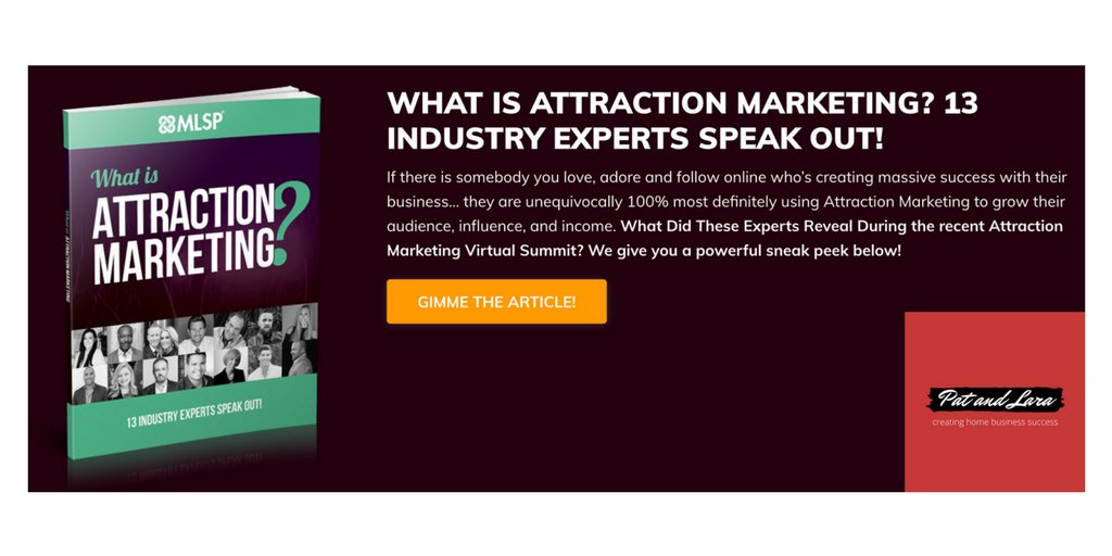 WorkWithLara's tweet photo. What Is Attraction Marketing? 13 Attraction Marketing Experts Answer the Question https://t.co/T8IW0jksGb https://t.co/xOETNea0zZ
