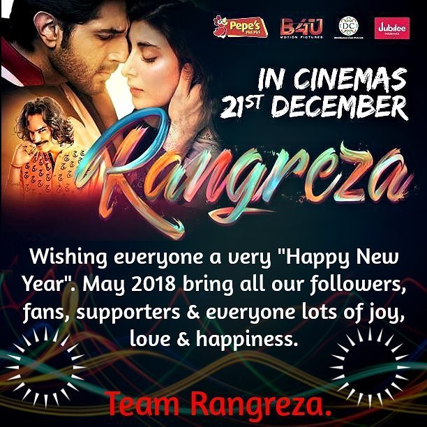 #HappyNewYear everyone. Wish you all the best from Team Rangreza.

#Rangreza
#RangrezaTheFilm #Welcoming2018 ift.tt/2lxSZXW