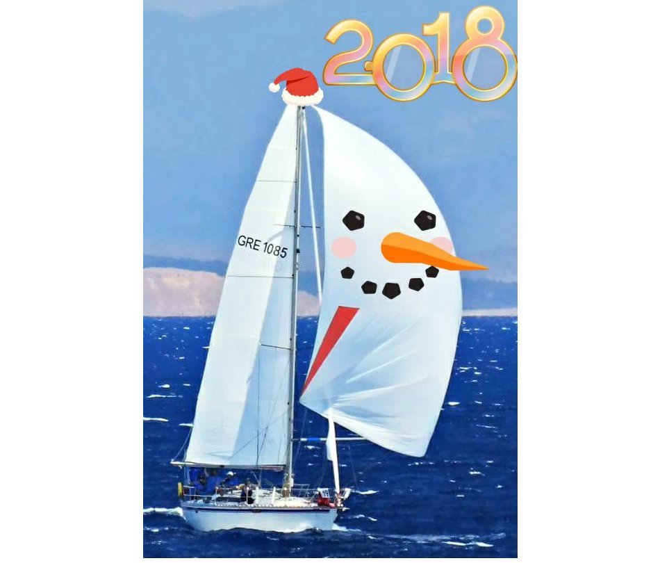 Perfect New Year greeting from Jeanneau Sun Fizz GRE 1085 team