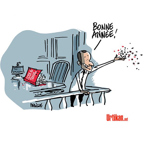 Urtikan_net's tweet photo. #EmmanuelMacron ses vœux télévisés aux Français #DessinDuJour de @fdeligne https://t.co/S6YYStSoZE #dessindepresse Le chef de l'État présente à 20h ses #vœux qui doivent se projeter sur les réformes de 2018 #code2017 #BoycottVoeuxMacron #BoycottVoeux2018 https://t.co/f2wPmWJTrB https://t.co/y2L2dngwNn