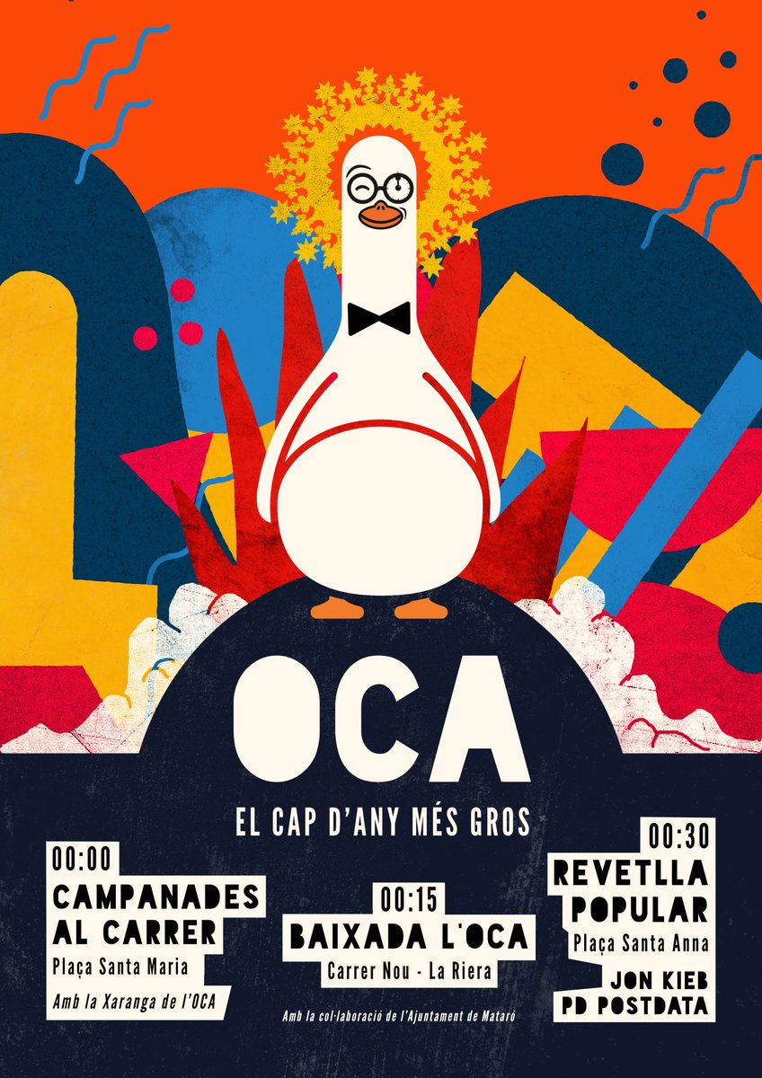 CulturaMataro's tweet photo. Enceta el 2018 amb molt ritme a @ocamataro, el Cap d'Any popular de #Mataró. Campanades a Sta Maria, xaranga fins pl. Sta Anna i molta música! L’entrada gratuïta i les consumicions a preus populars. https://t.co/5ieDD8iA5f https://t.co/OyFToJEuMM