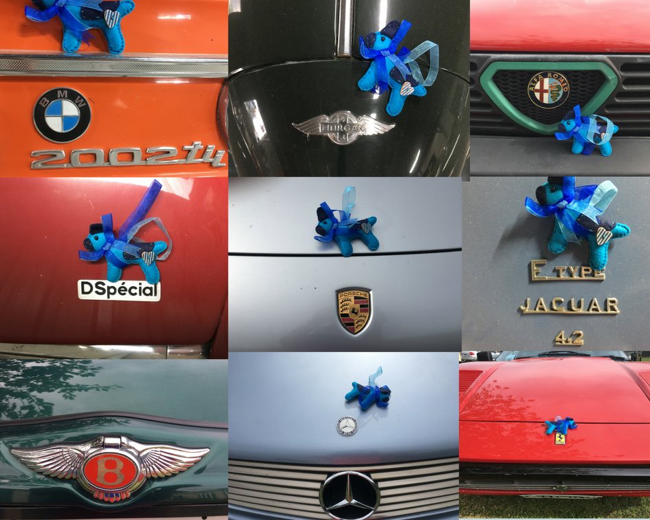 LimeEstelle's tweet photo. While in New Zealand Miss Sybil checked out some of my old Dads classic car collection.... which one does Miss Sybil like best, I wonder? #sybilontour #hounds4huntingtons @HDA_tweeting #classiccars https://t.co/39pKZweQUQ