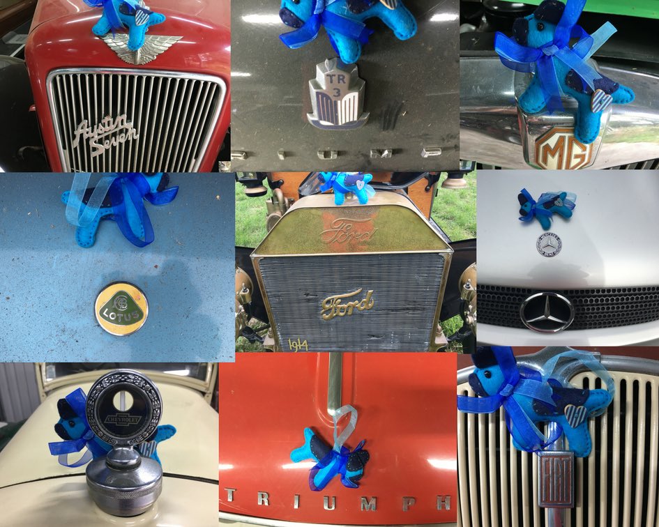 LimeEstelle's tweet photo. While in New Zealand Miss Sybil checked out some of my old Dads classic car collection.... which one does Miss Sybil like best, I wonder? #sybilontour #hounds4huntingtons @HDA_tweeting #classiccars https://t.co/39pKZweQUQ