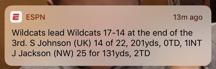 Soooo....who’s winning? #wildcats #espn