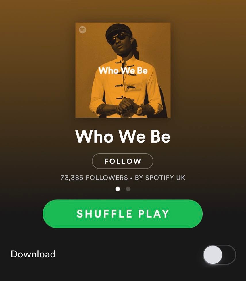 Wizkid covered various popular Spotify playlists. He was even given a “Wizkid: Going Global” segment by the streaming service.