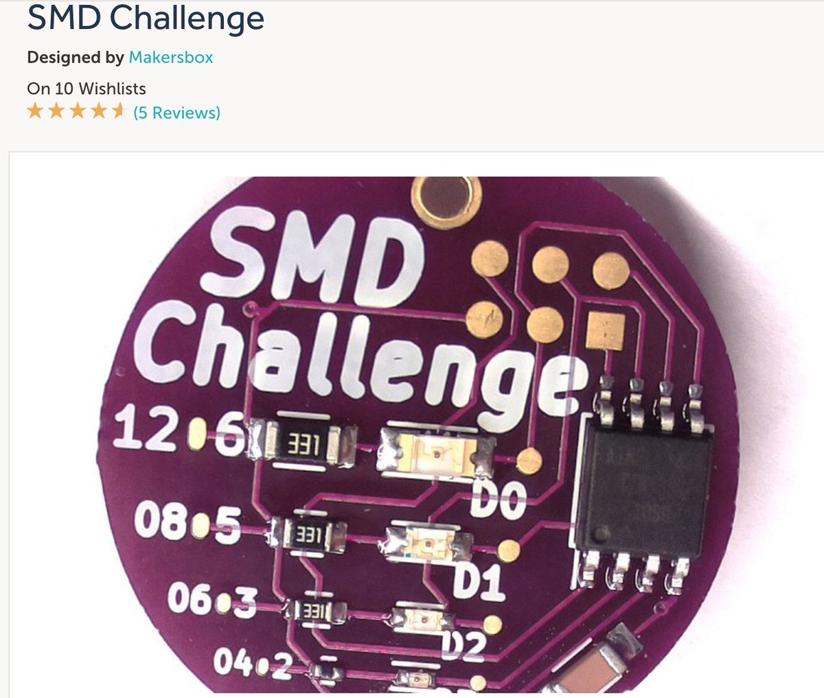 Just ordered an SMD Challenge from @tindie and #MakersBox so I can join the 0201 club!
hackaday.io/project/25265-…