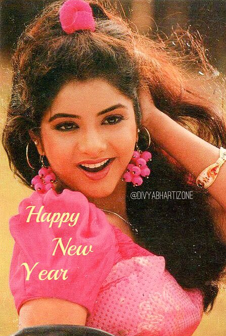 DivyaBhartiZone's tweet photo. Wishing each and everyone of you a very Happy New Year. 🎉

And a big thank you to all those who have shown love &amp; immense support  to my Twitter page in loving memory of our Divya Bharti. Much love 💖 from ~ @DivyaBhartiZone https://t.co/2svhLvUEJb