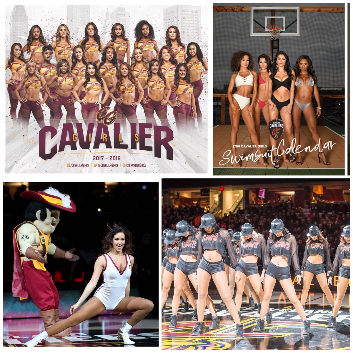 CavsDanceTeam's tweet photo. 2017 has been great to us!! Here’s a look back at some of our favorite moments! ❤️💛🏀🏀 PC: Nicholas Falzerano @EyerocMedia @workingguyphoto @AJcanonman #Cavs #CavalierGirls #CG #CGCalendar #NBA #AllForOne #NYE https://t.co/3JE5f3hJFN