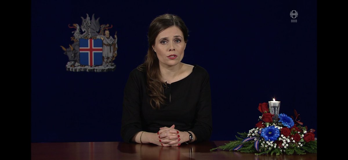 Iceland’s supercool Prime Minister addresses the nation. Focus on equality, infrastructure projects and environment.