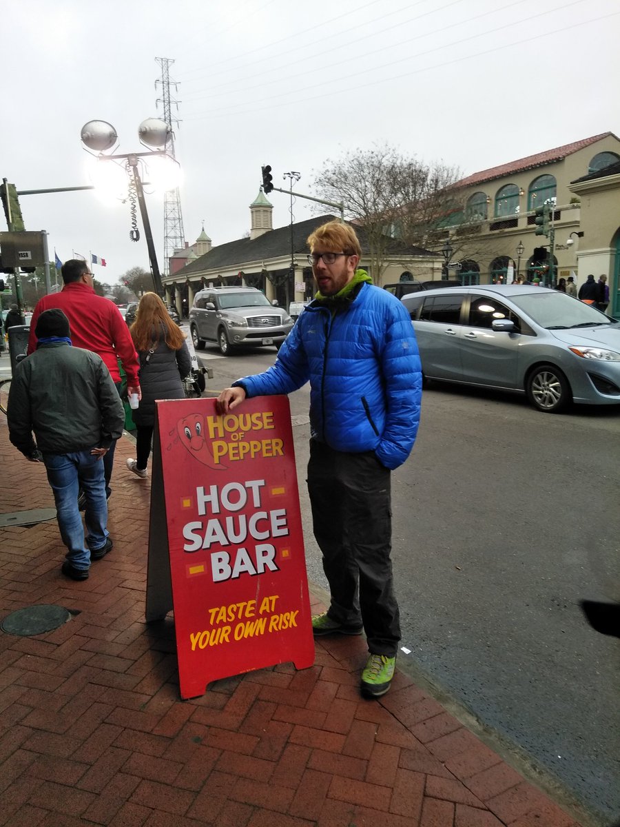 rd_sweet's tweet image. #Austrian @Couchsurfing  defeated by #hotsaucebar #onetimeinNOLA