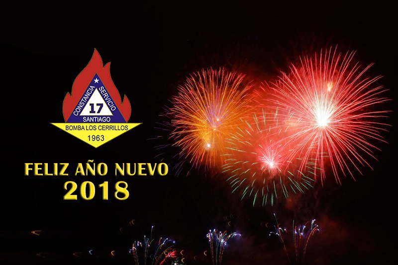 ¡¡¡FELIZ AÑO NUEVO!!! De parte de todos los integrantes de la "Bomba Los Cerrillos" les deseamos que este 2018 se cumplan todos sus deseos. Muchas felicidades para cada uno de ustedes. ¡¡FELIZ 2018!!