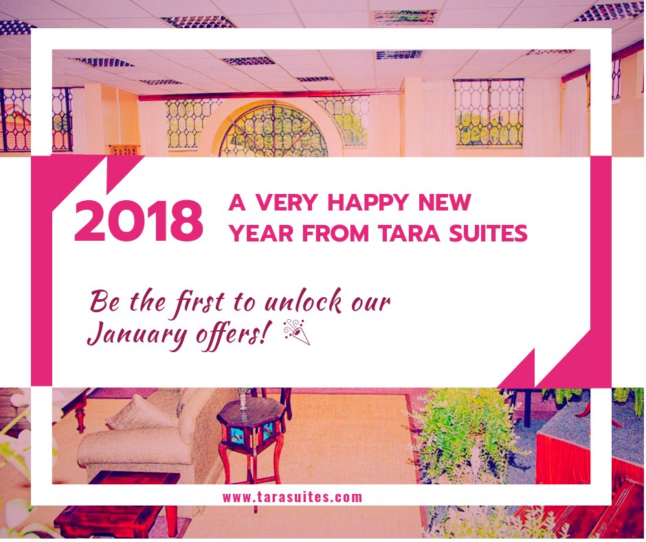 tarasuites's tweet photo. Wishing you a very  #HappyNewYear from Tara Family! https://t.co/7q6k6V2xkj