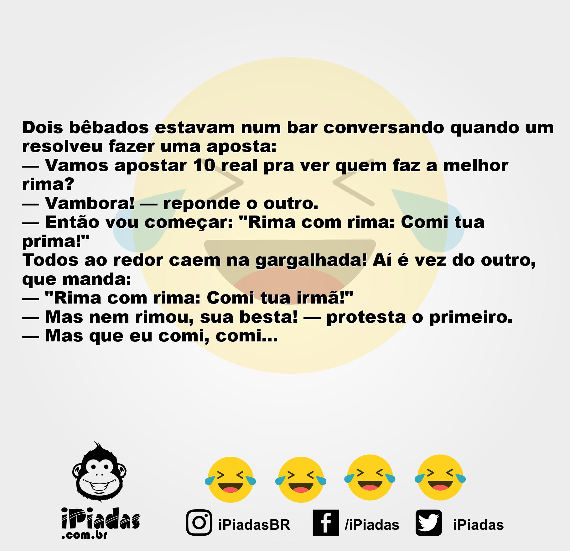 Piadas Engraçadas On X Melhor Rima Piadas Bêbados Mais Piadas