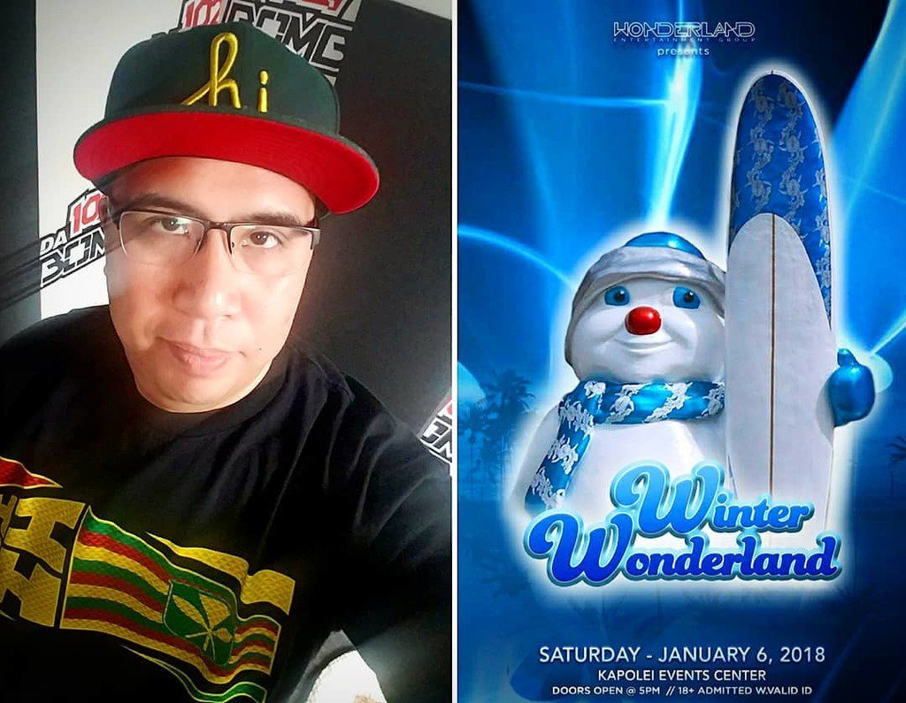 thetallfilipino's tweet photo. Happy Aloha Sunday and last day of 2017! Win tickets to Winter Wonderland (@WonderlandHawaii) all day today on @1027DaBomb! I'll be on-air till 3pm trying to hook you up! Aloha and Mahalo for listening! #1027DaBomb #TheTallFilipino #DJBrandonLee808 #BLProductionsHi #Radio #R… https://t.co/hhZtcaVKeT