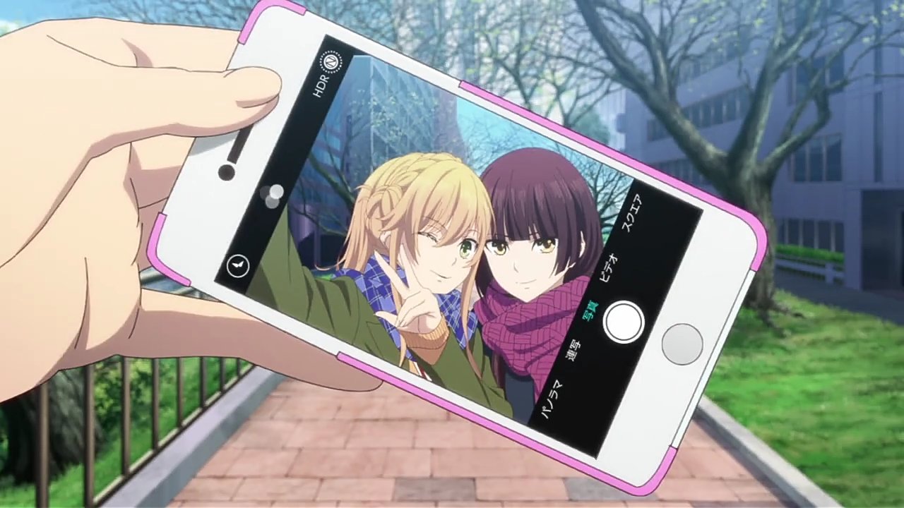 Anime Girl Holding Phone Hand Blonde Stock Illustration 1577742847 |  Shutterstock