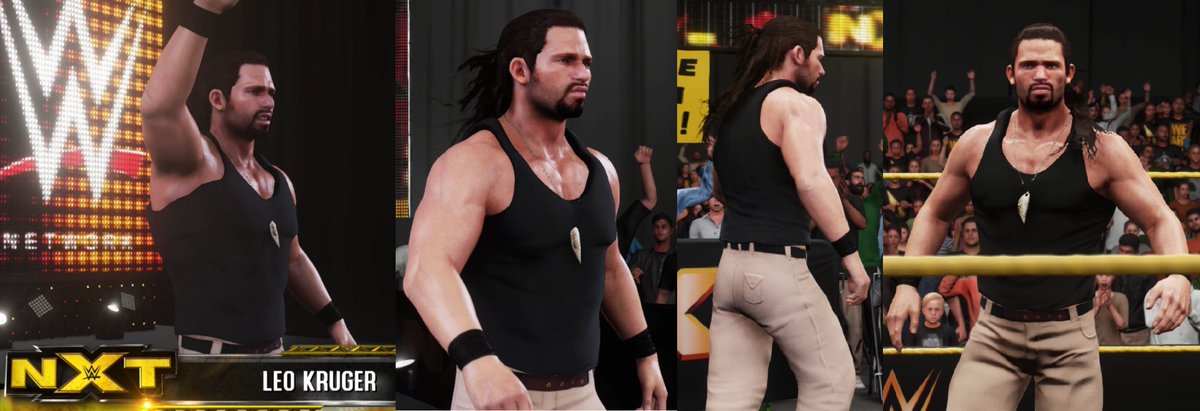 WWEAznBlusuazn's tweet photo. All Aboard The #PartyExpress!  @RealKrugar and his #Rosebuds return to @WWEgames #WWE2K18 as well as his #NXT persona #LeoKruger!  Available now for download!  #WWE2kCreations #AdamRose https://t.co/3qJuk6z8fs