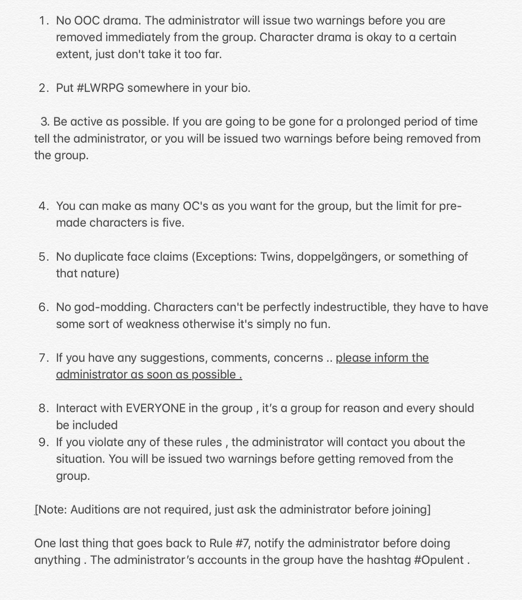 -; ʀᴜʟᴇs ғᴏʀ ʟᴜɴᴀᴡᴏᴏᴅ ʀᴘɢ ;-