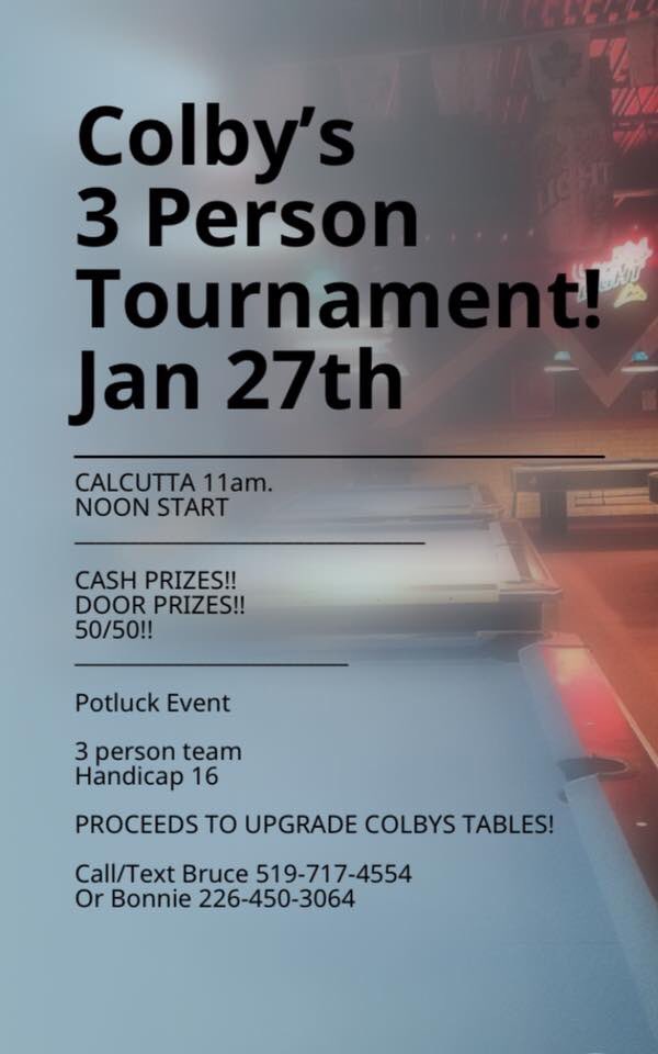 ColbysBilliards's tweet photo. #billiards #Pool #Tournament #ThingsToDoInBrantford #Brant #BRANTastic #BrantfordEvents  #Brantford #EventsBrantford https://t.co/2CsBW5lX7b