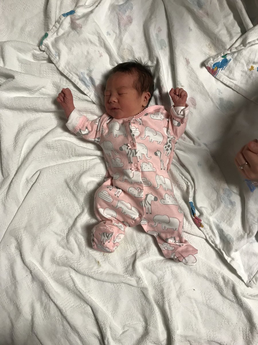 _abbigailblack's tweet photo. So thankful to welcome Peighton Elizabeth 6lb 15oz 20” long born 1/07/18 at 1:14 am💜 https://t.co/qf1H5gfa1j