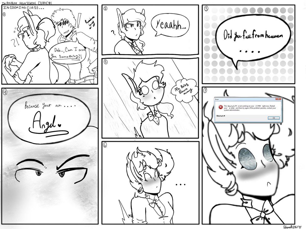 debcraft12365's tweet photo. Gamers flirting - Rolblox comic #1 (this actually happened) https://t.co/bjCMN6ggaH