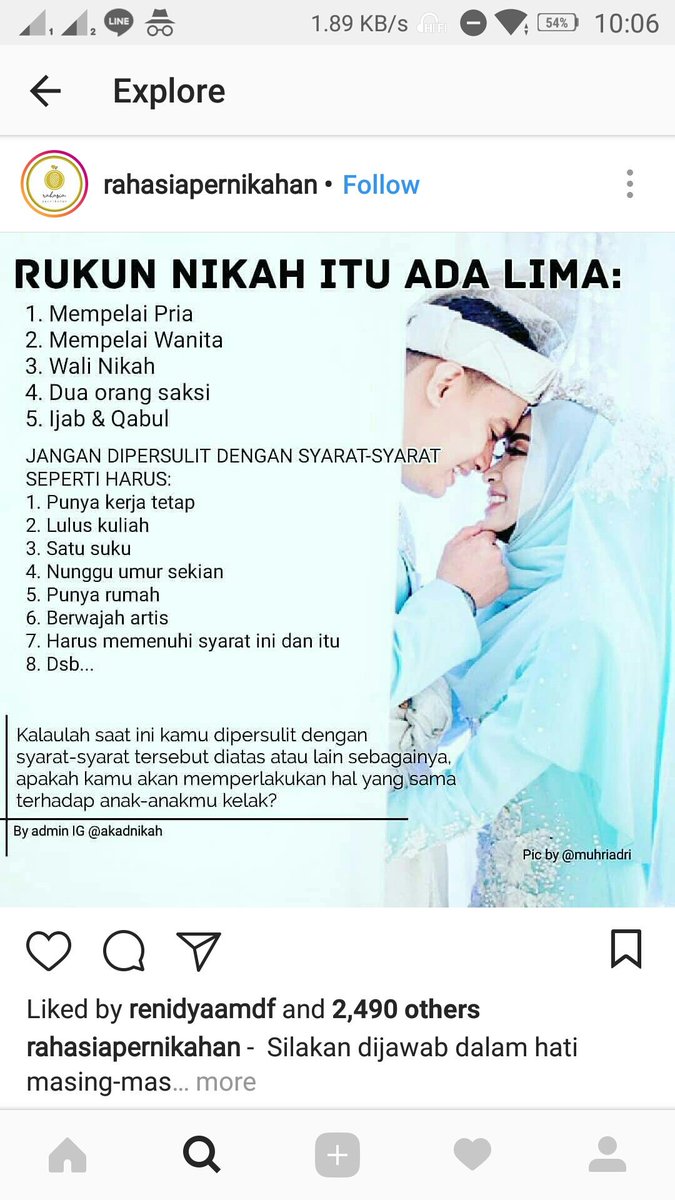 Rukun nikah adalah suatu perkara yang harus dipenuhi dalam pelaksanaan nikah. jika tidak nikahnya ti