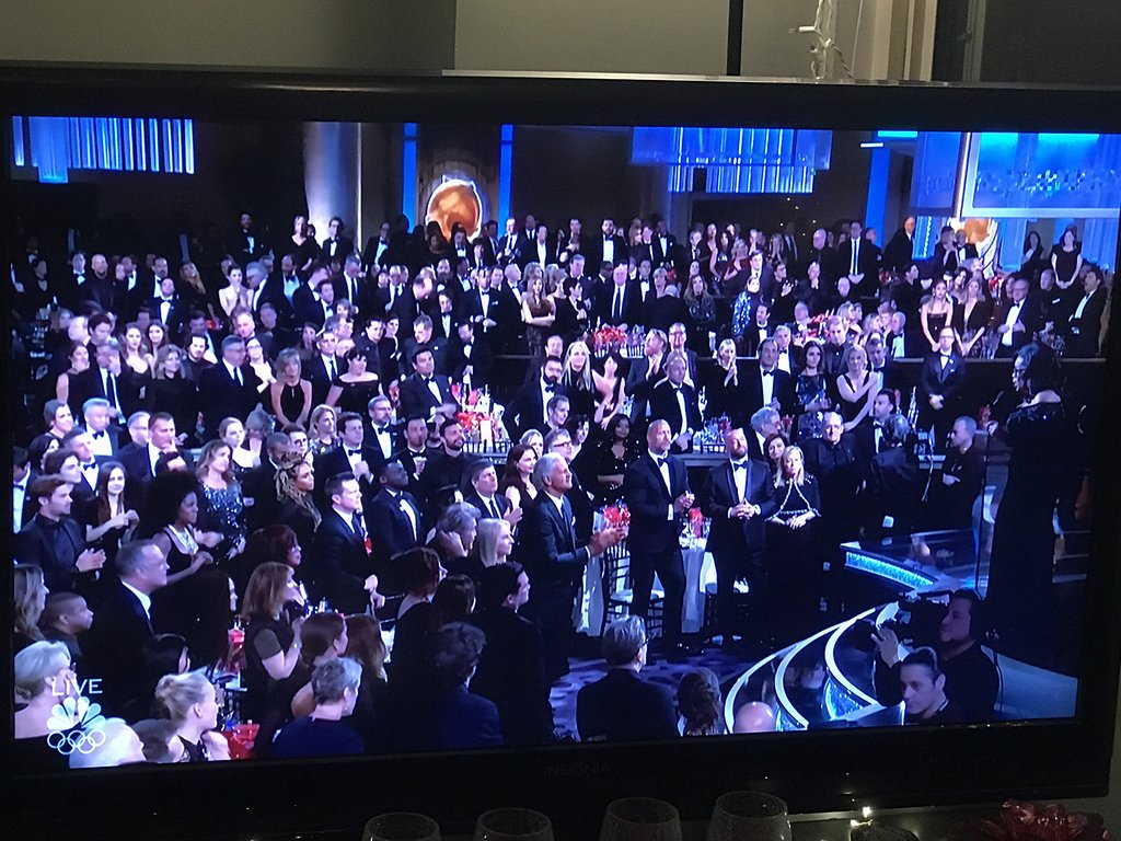 reproforall's tweet photo. "Thank you to all the women who have spoken out to ensure that nobody  has to say #MeToo again!" - #Oprah, bringing down the HOUSE at the  #GoldenGlobes #TIMESUP https://t.co/G6IQAAnQlH