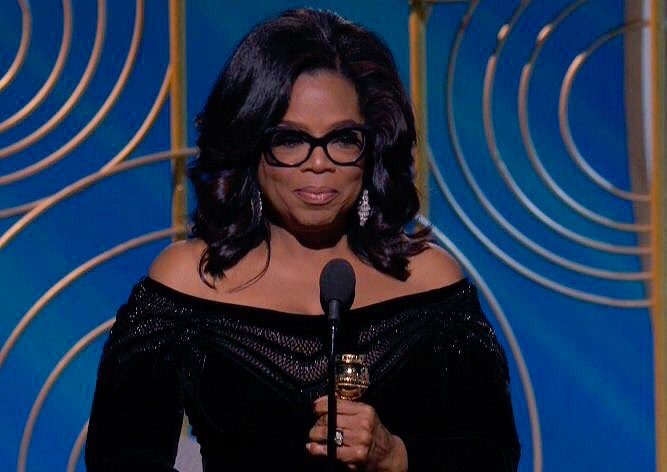 JoJoWright's tweet photo. The only thing @Oprah’s speech was missing: “... and I announce my candidacy”! WOW! #Oprah #GoldenGlobes #Oprah2020 https://t.co/fv5XUFQyWZ