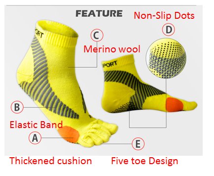 Five toe sock <a href="/bowei_made/">BOWEI Beautiful Made</a>