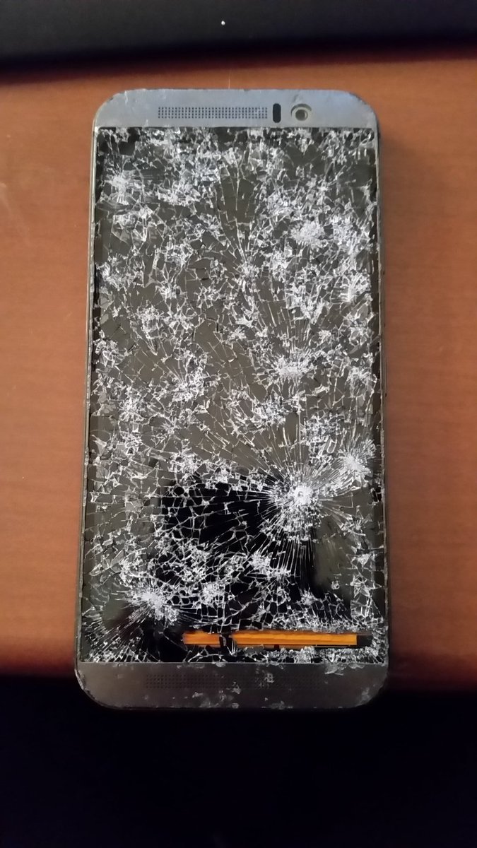TylerToner's tweet photo. @htc this is what your One M9 looks like after being run over by a 70000 lb fire engine. https://t.co/zgekOJf9FQ
