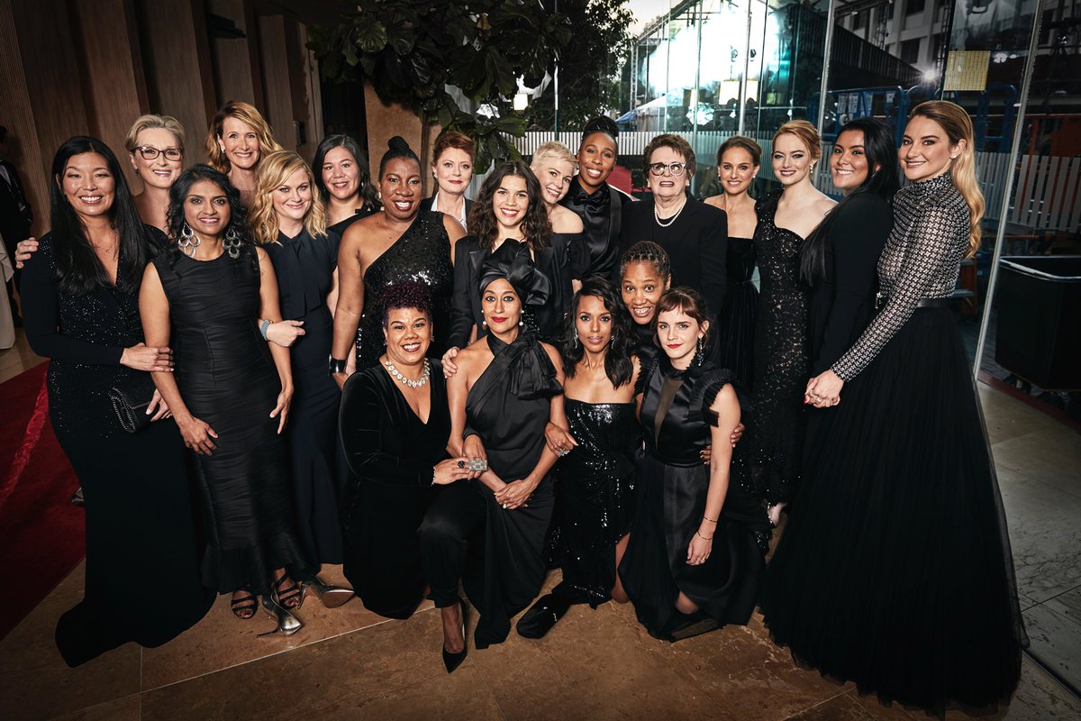 So honored and humbled to have the chance to spread the word about #TimesUp with these incredible, unstoppable women tonight. Learn more and donate at timesupnow.com. #GoldenGlobes

📸: Art Streiber